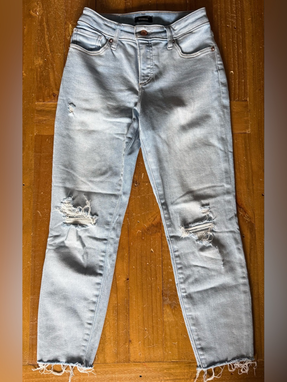 EXPRESS Curvy Skinny Mid Rise Jeans
